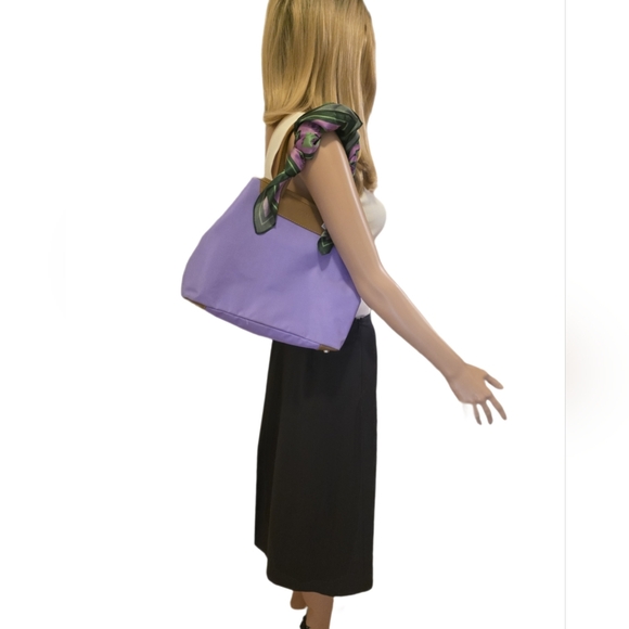 Rare OCABA/Abaco Paris Reversible Purple Shoulder Bag – Made in France - Picture 6 of 15